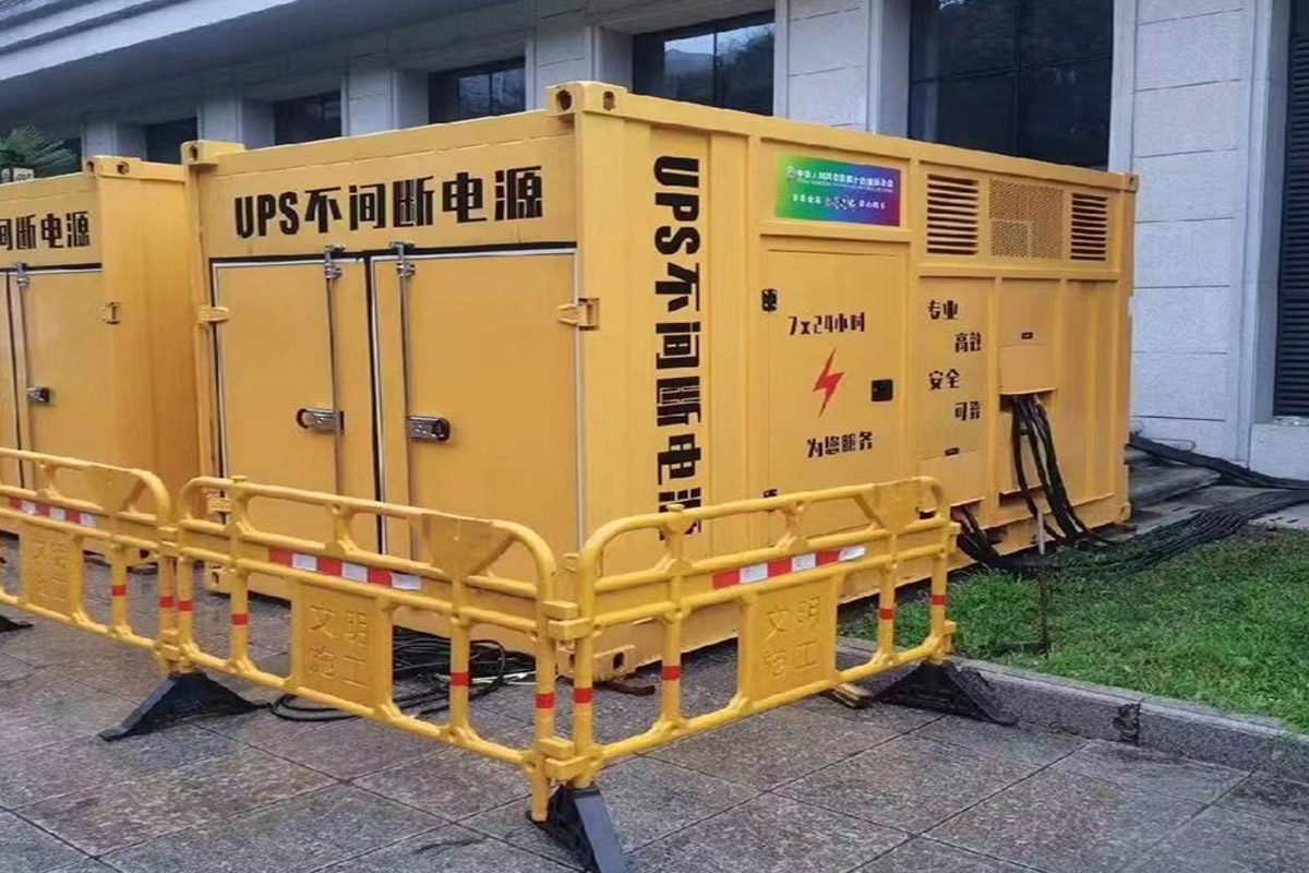北碚发电机租赁施工现场