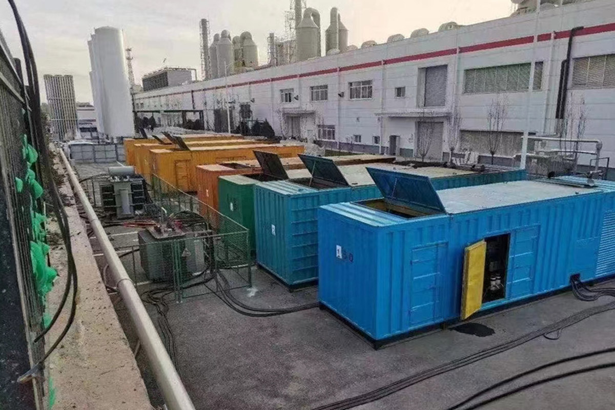 北碚发电机租赁施工现场